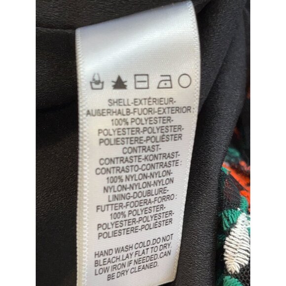 Dress the Population Wren Midi Dress Floral Embroidered - Black Multi Large Wome - Picture 13 of 13